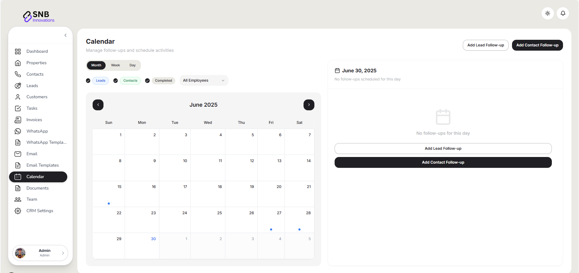 BlinkCRM Calendar Management